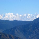 The snow clad Mountains of Mussorie